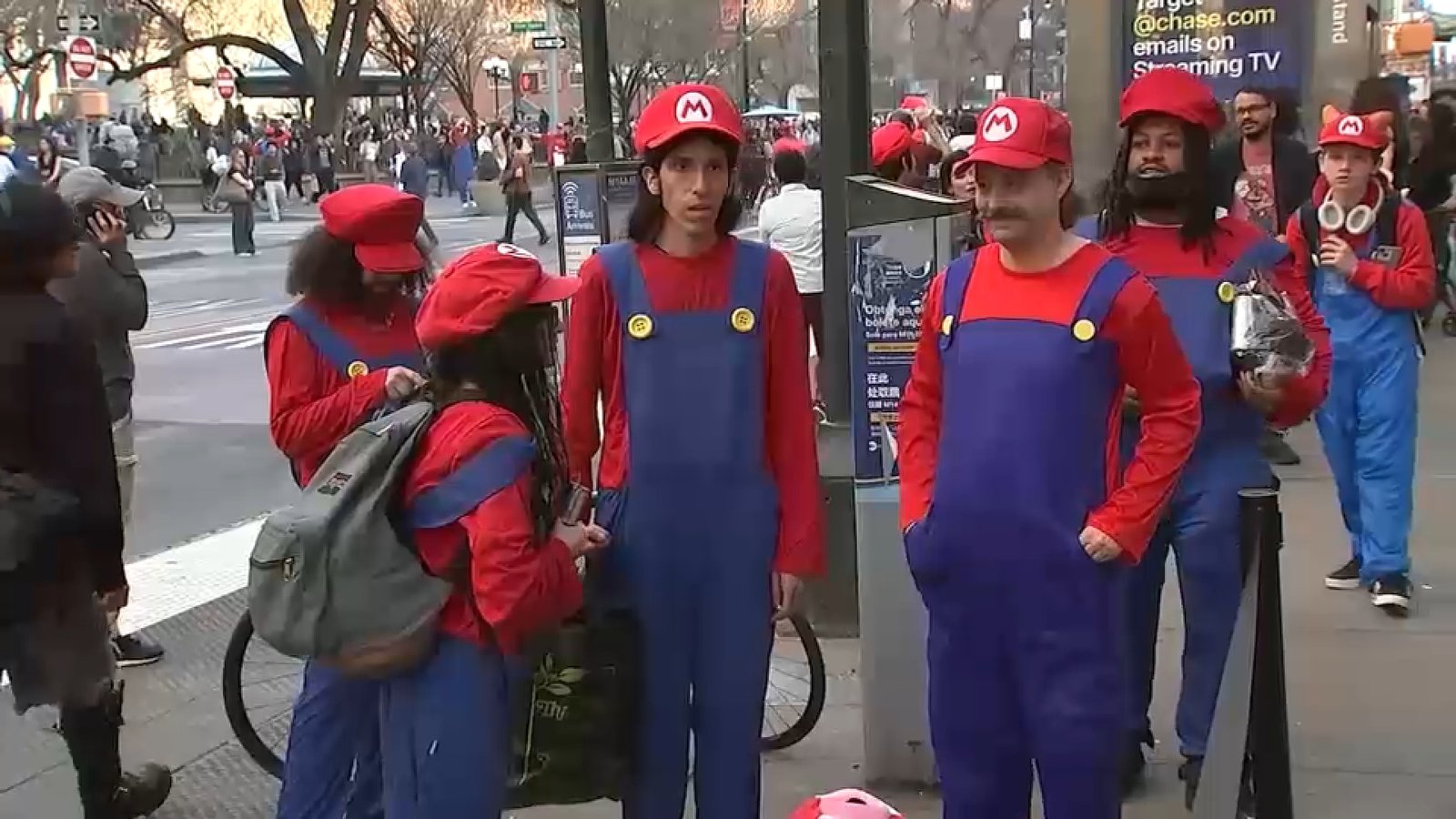 Super Marios take over Union Square in attempt to break world record ON 'Mar10' Day