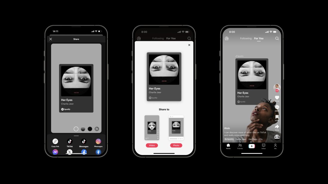 TikTok’s latest feature lets music fans ‘Share to TikTok’ from Spotify and Apple Music